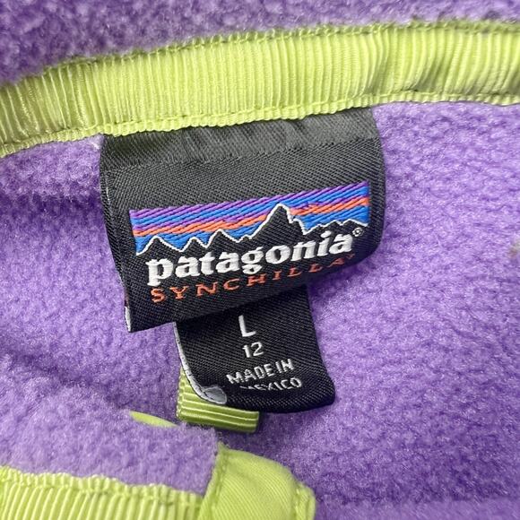Patagonia Girls Lightweight Synchilla Snap-T Fleece Pullover Jacket - Picture 5 of 9